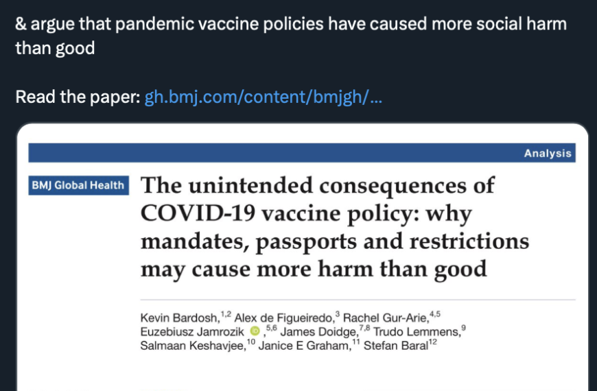 COVID-19 vaccine boosters for young adults: a risk benefit assessment and ethical analysis of mandate policies at universities Misinformation Library